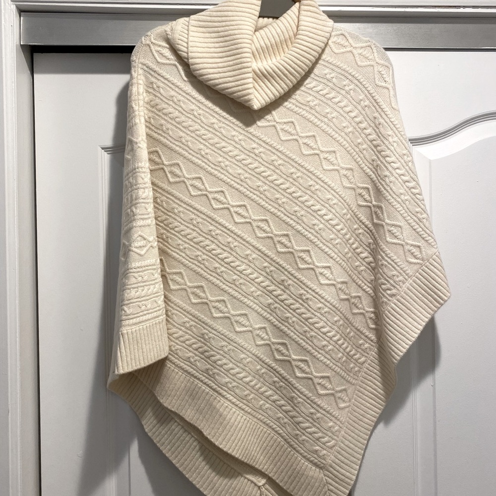 100% Cashmere Poncho Sweater